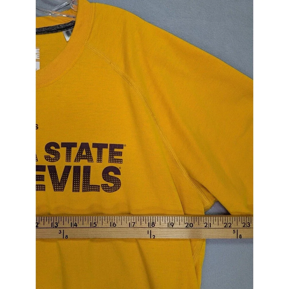 Adidas ASU Arizona State Sun Devils Gold Athletic Performance T-Shirt XL